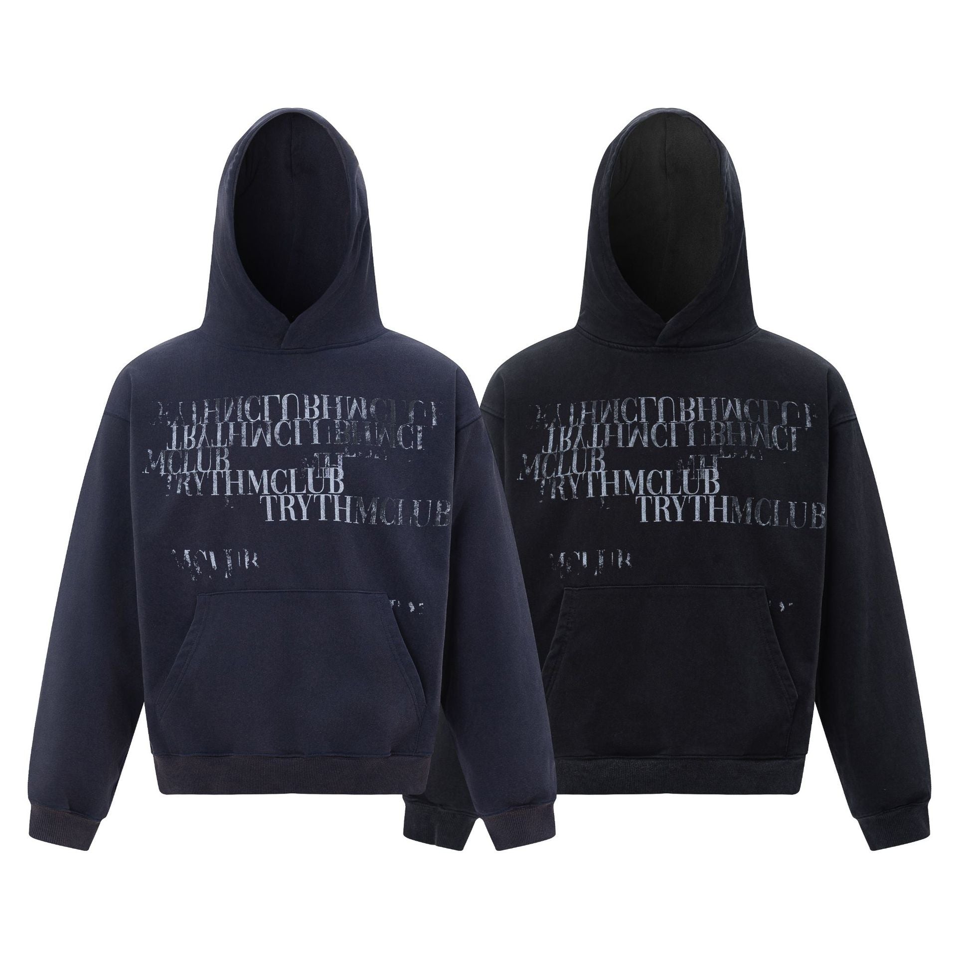 Heavyweight Letter Oversize Pullover Hoodie