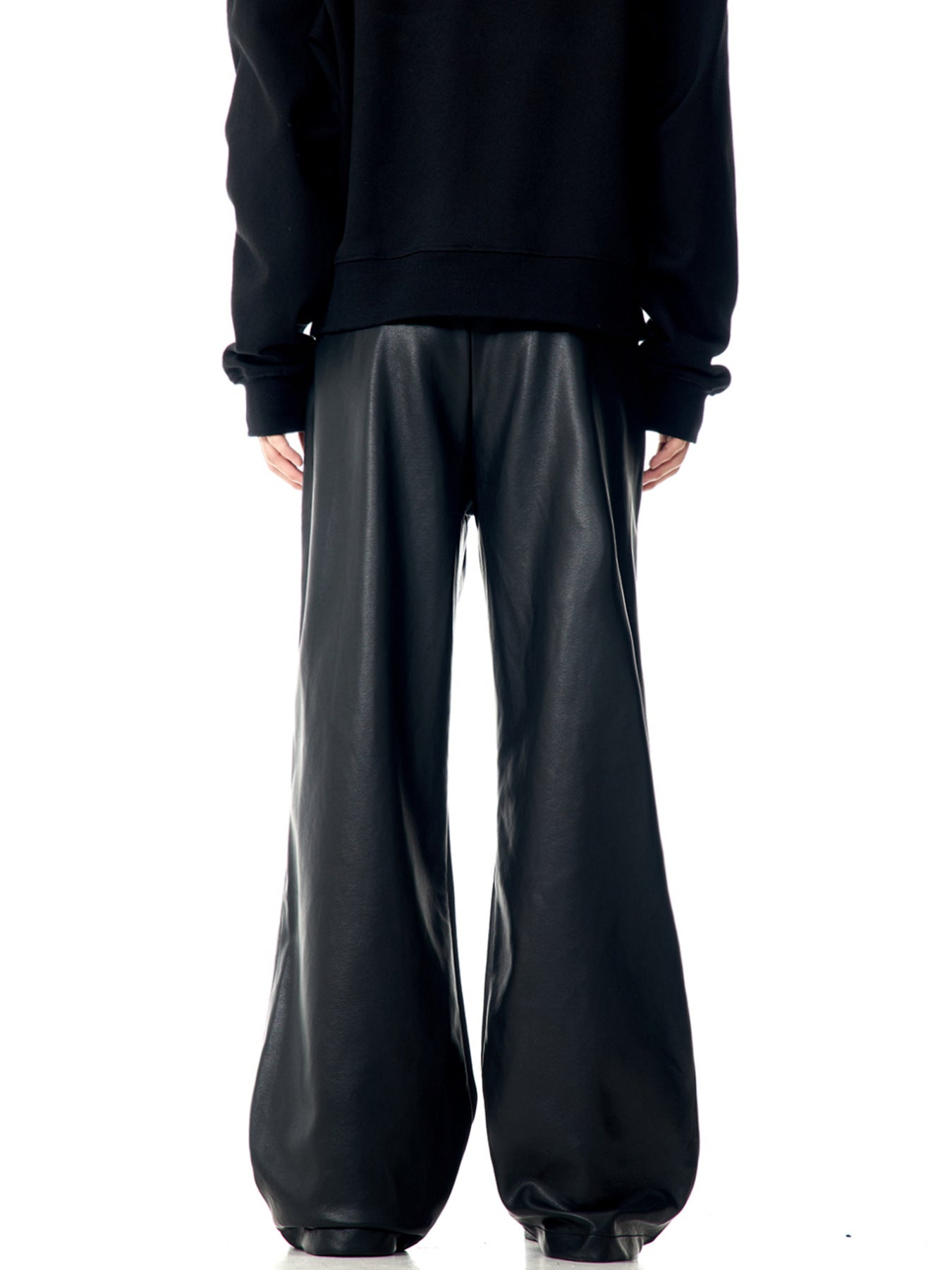 PU Leather With Drawstring Pants