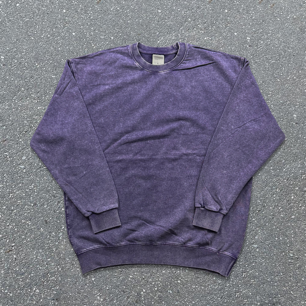 Wax Dye Washed Heavyweight Oversize Drop Shoulder Pullover Sweatshirt