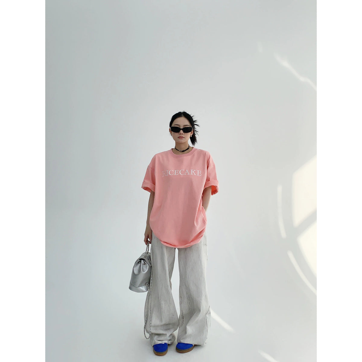 Oversized Flower Print Short Sleeve T-Shirt