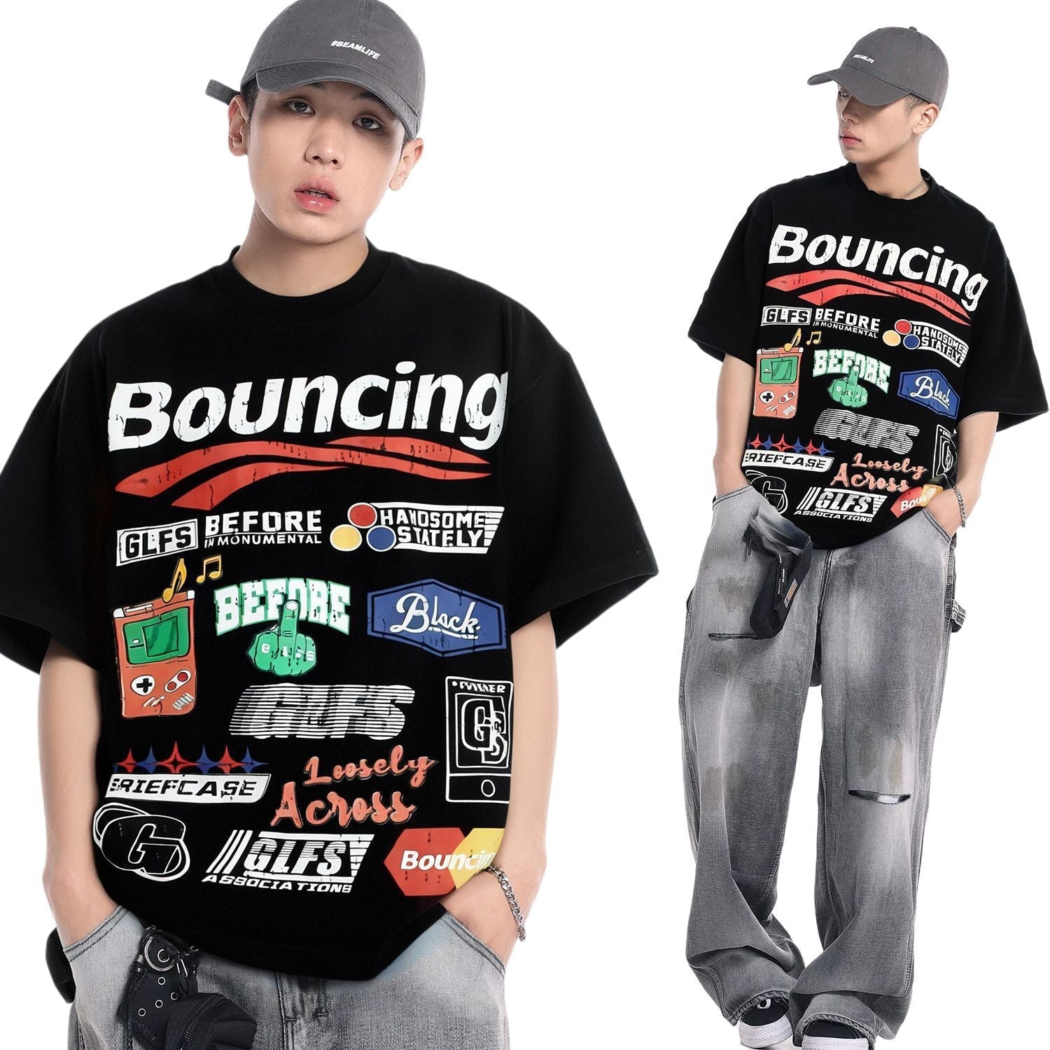 Letter Print Graphic Short Sleeve T-Shirt