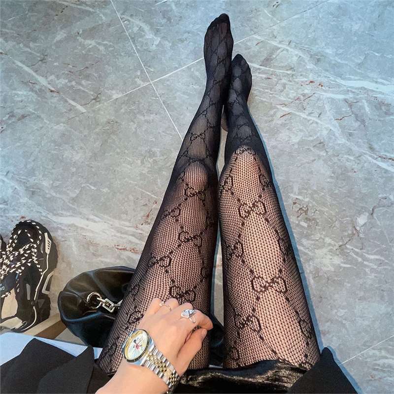 Women's Patterned Silk Stockings