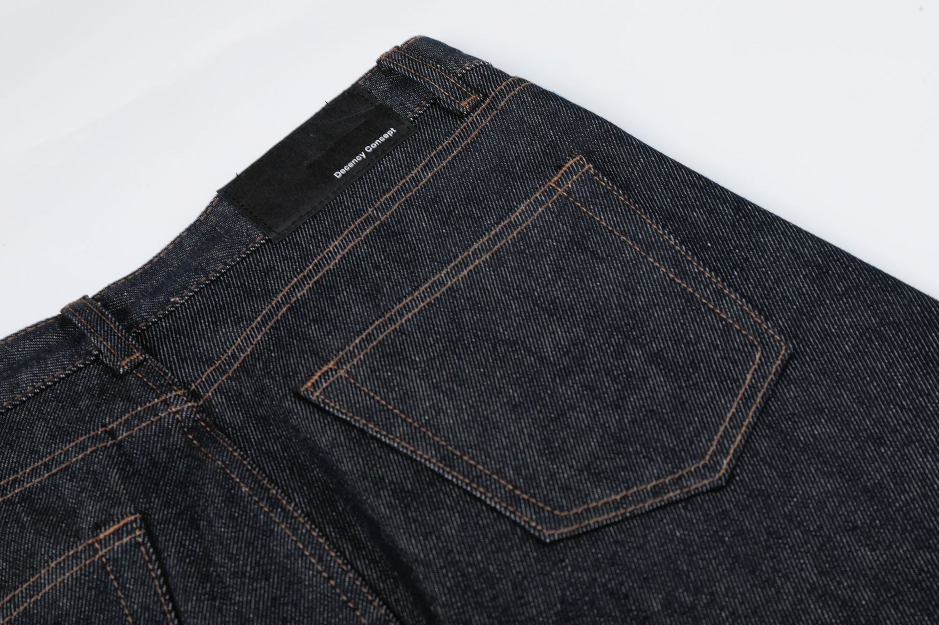Washed Metal Buckle Wide Leg Denim Jeans