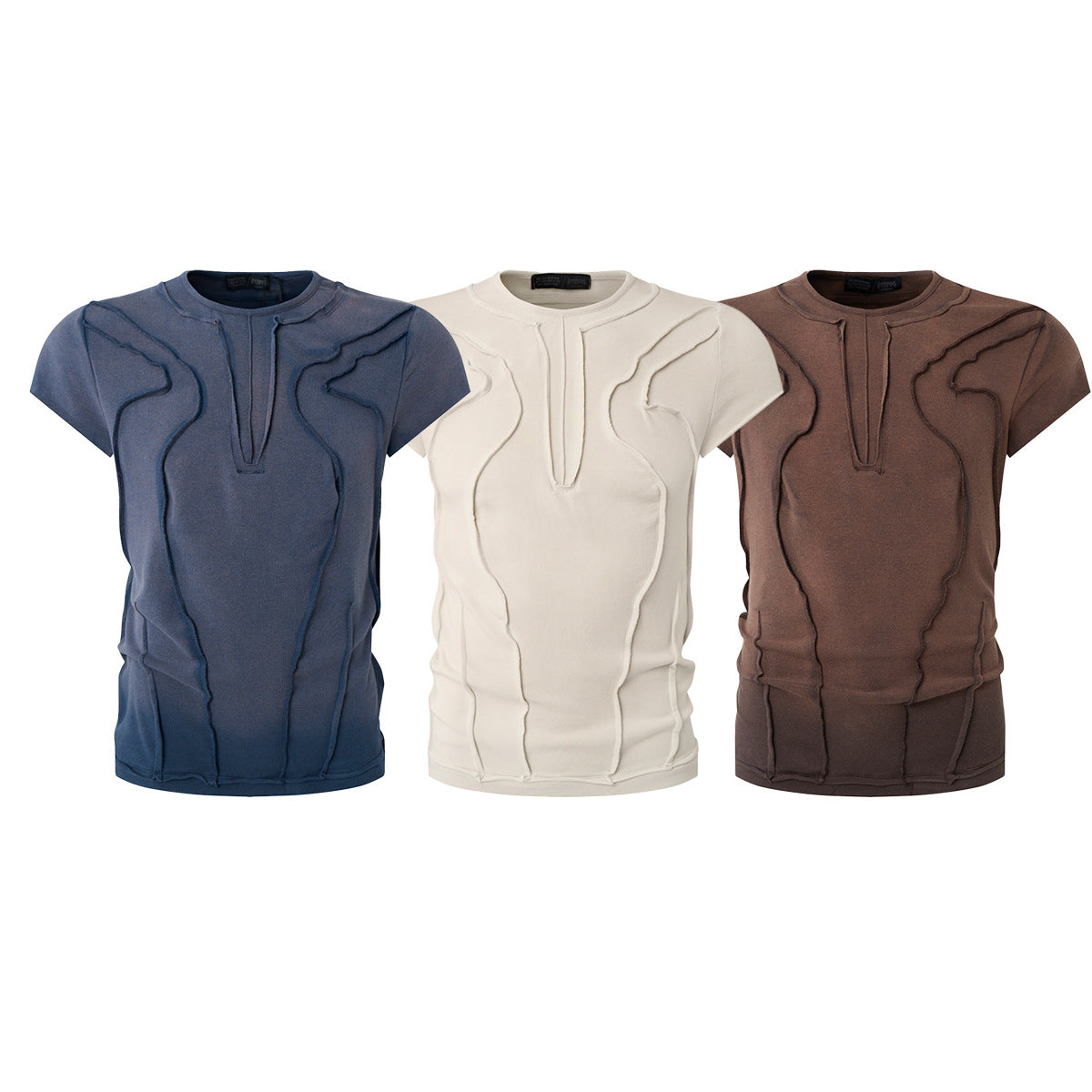 Washed Deconstruction Layered Short Sleeve T-Shirt