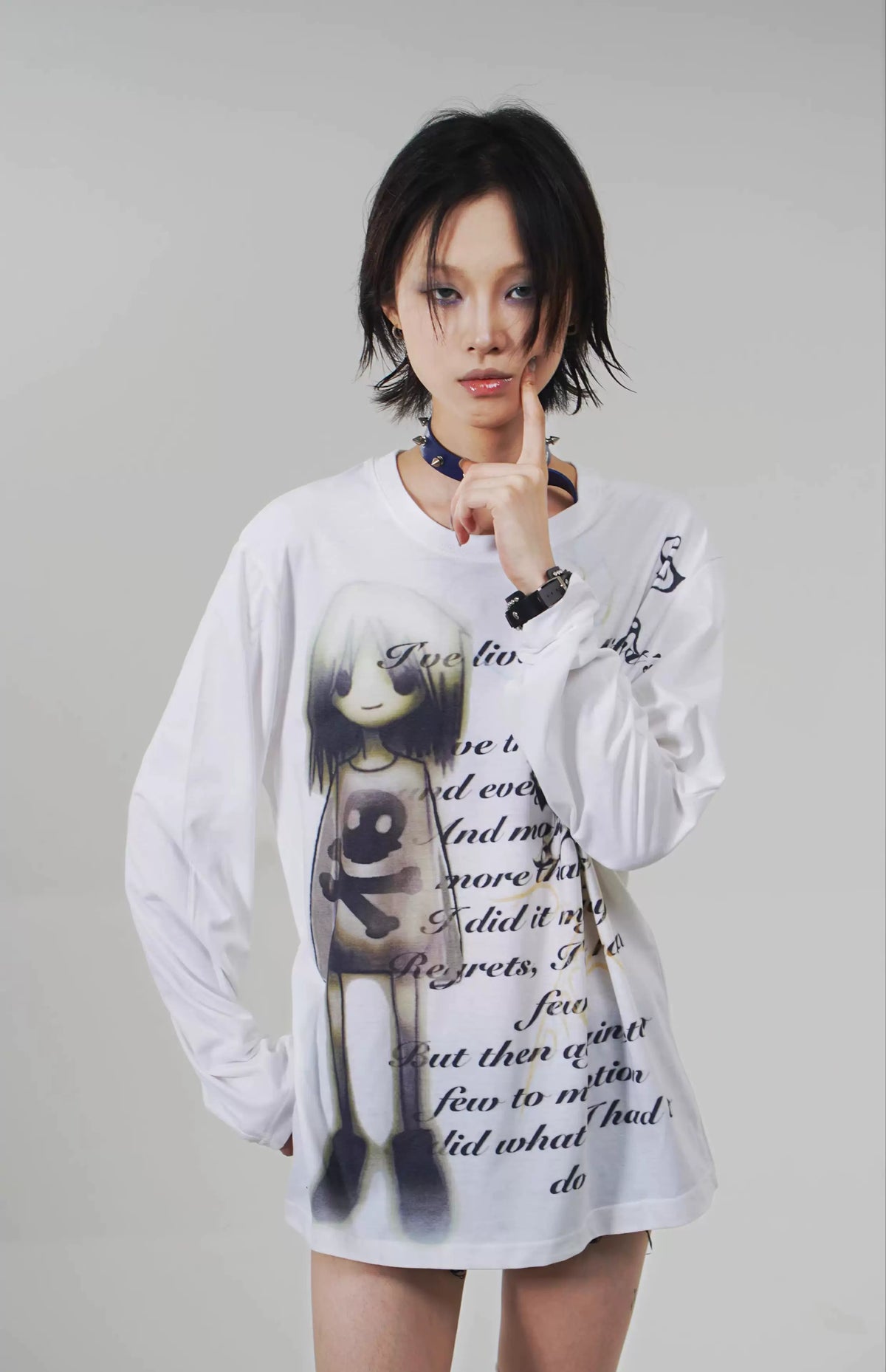 Anime Print Long Sleeve T-Shirt