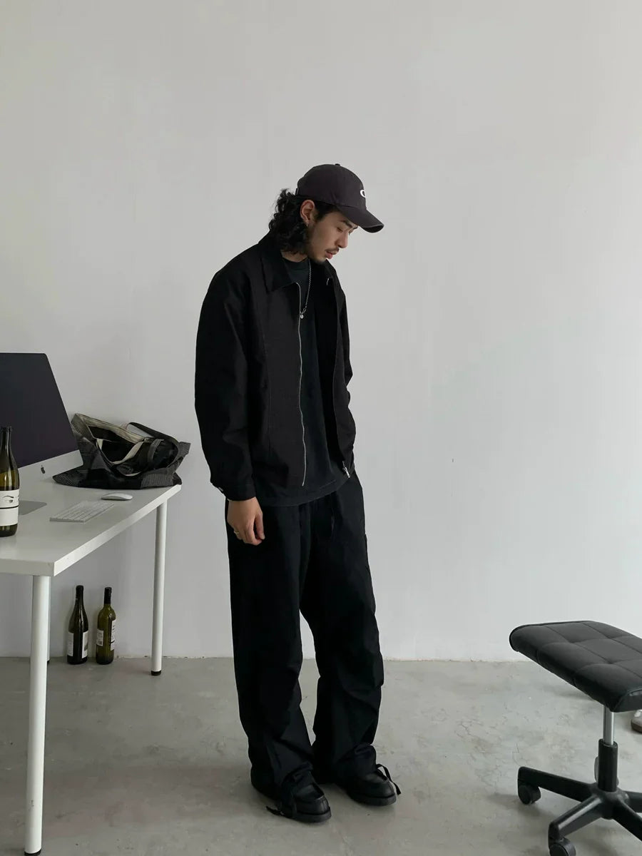 Zipper Short Boxy Work Jacket