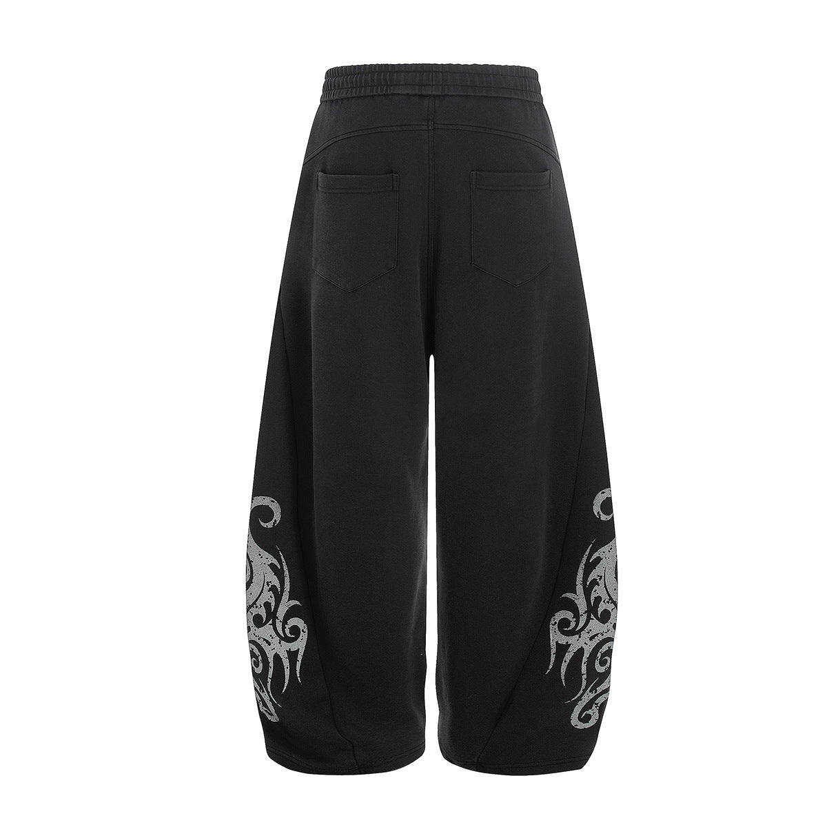 Tribal Print Drawstring Wide Leg Sweatpants