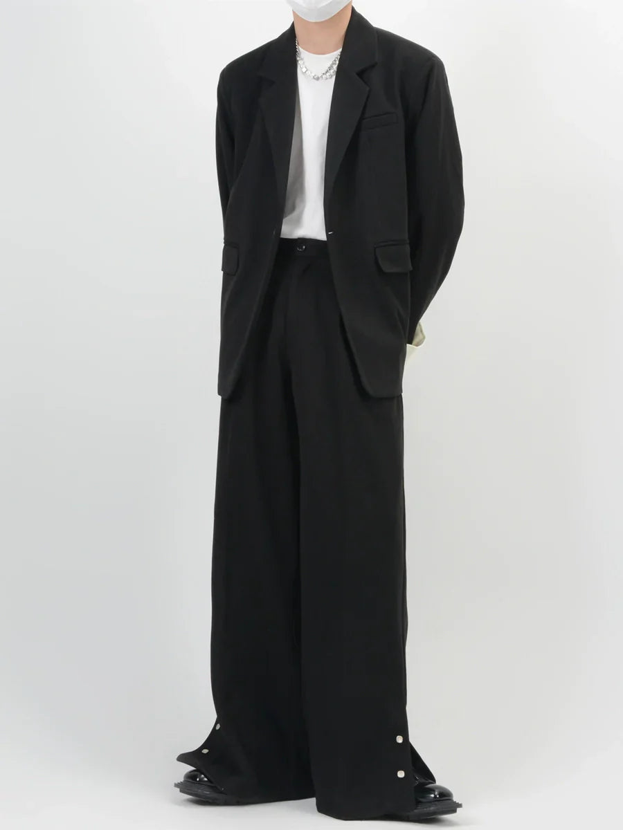 High-End Tailored Jacket & Straight Trousers Setup