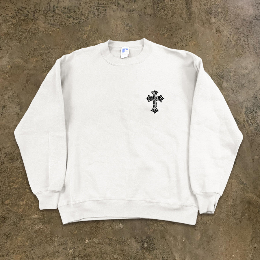 Graffiti Cross Print Sweatshirt