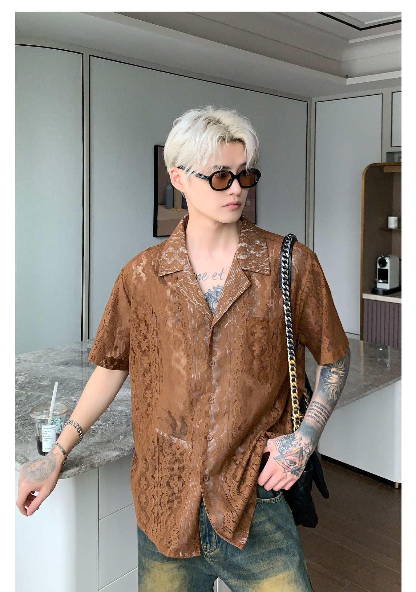 Camisa Jacquard Retro Niche