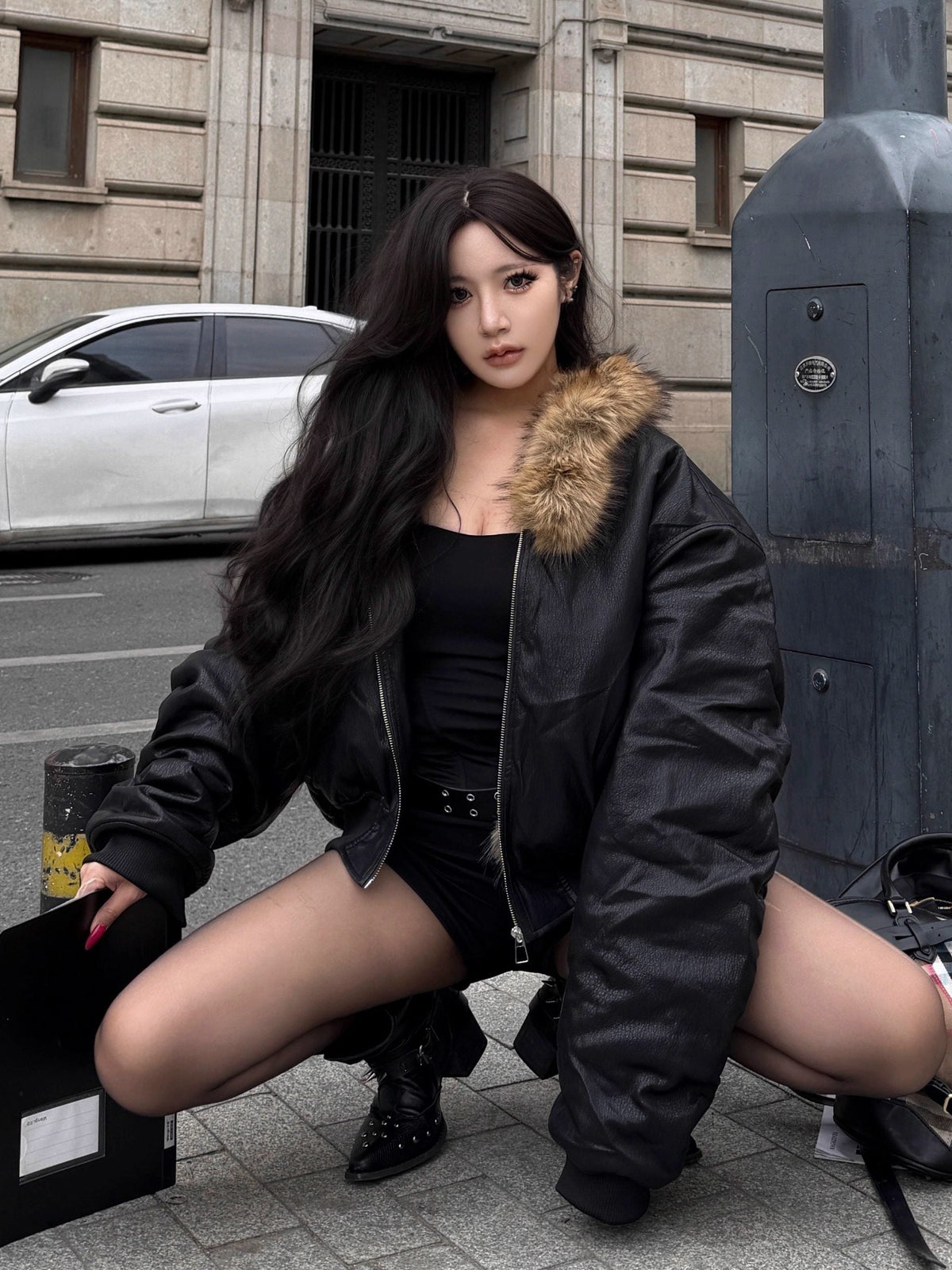 Fake Fur Collor Padded Jacket