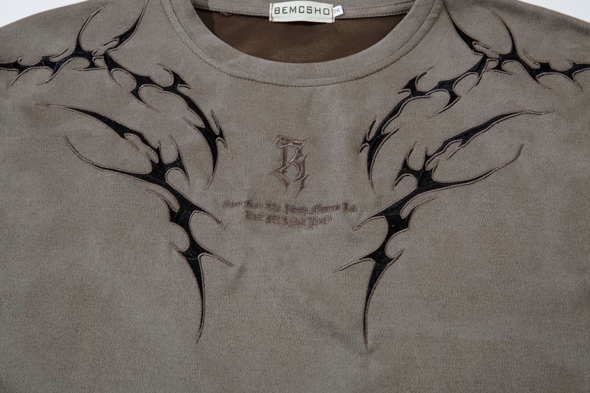 Washed Thorn Print Short Sleeve T-Shirt