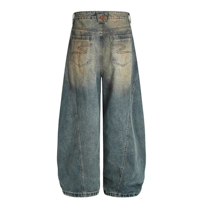 Deconstructed loose vintage washed Jeans