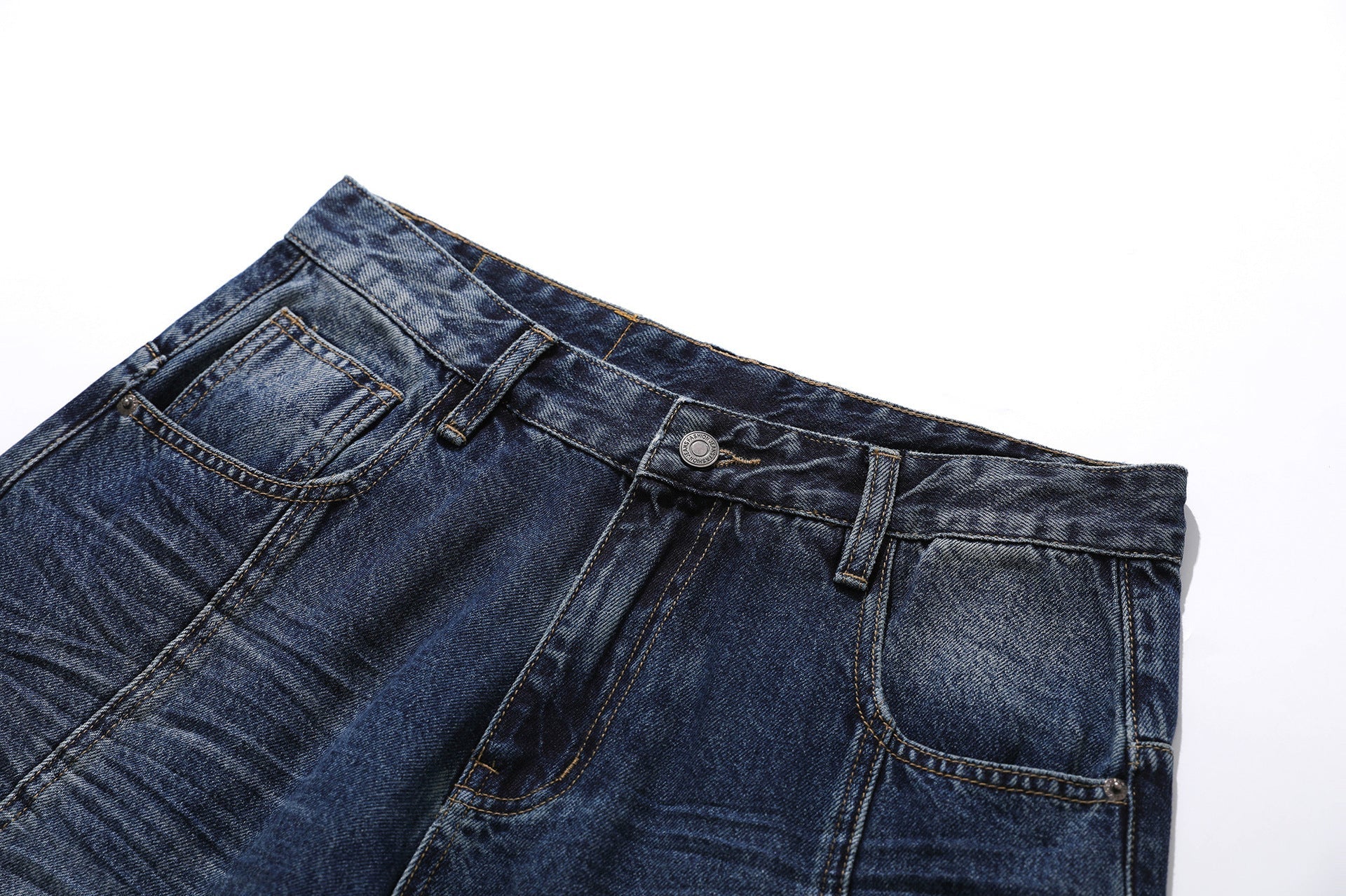 Washed Fade Cropped Denim Jeans