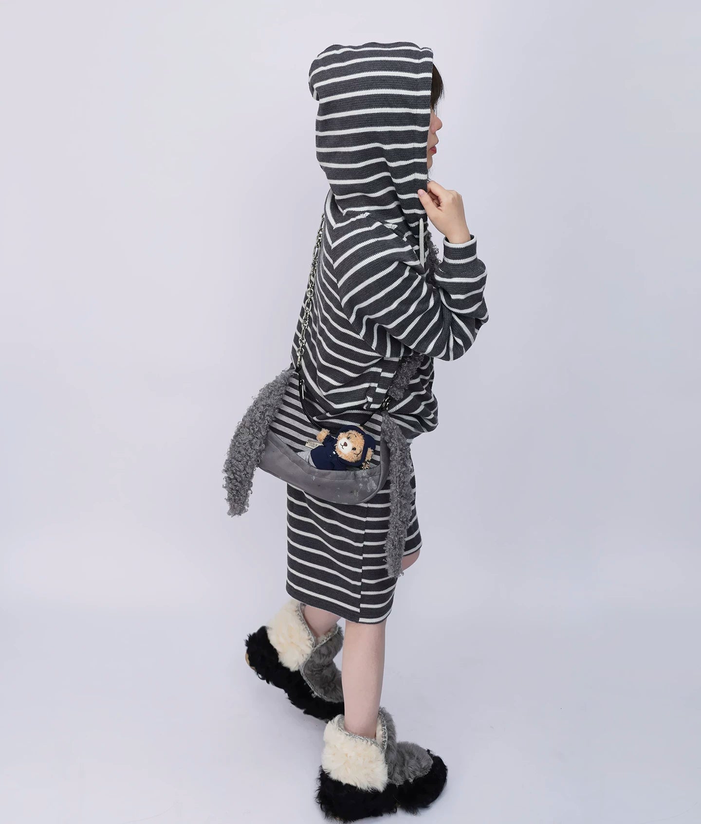 Furry Strap Mini Shoulder Bag