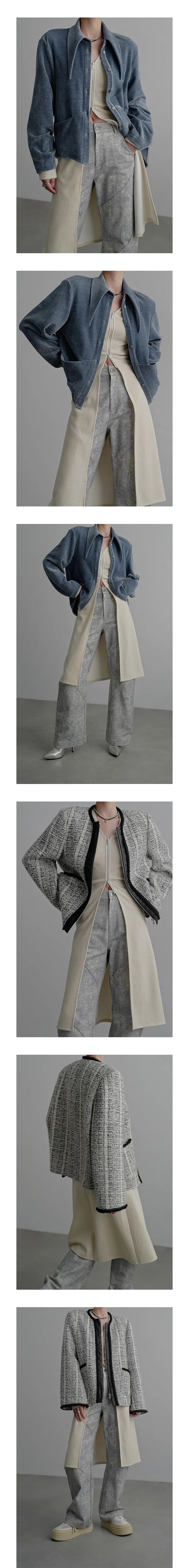 Gilet long en maille zippé