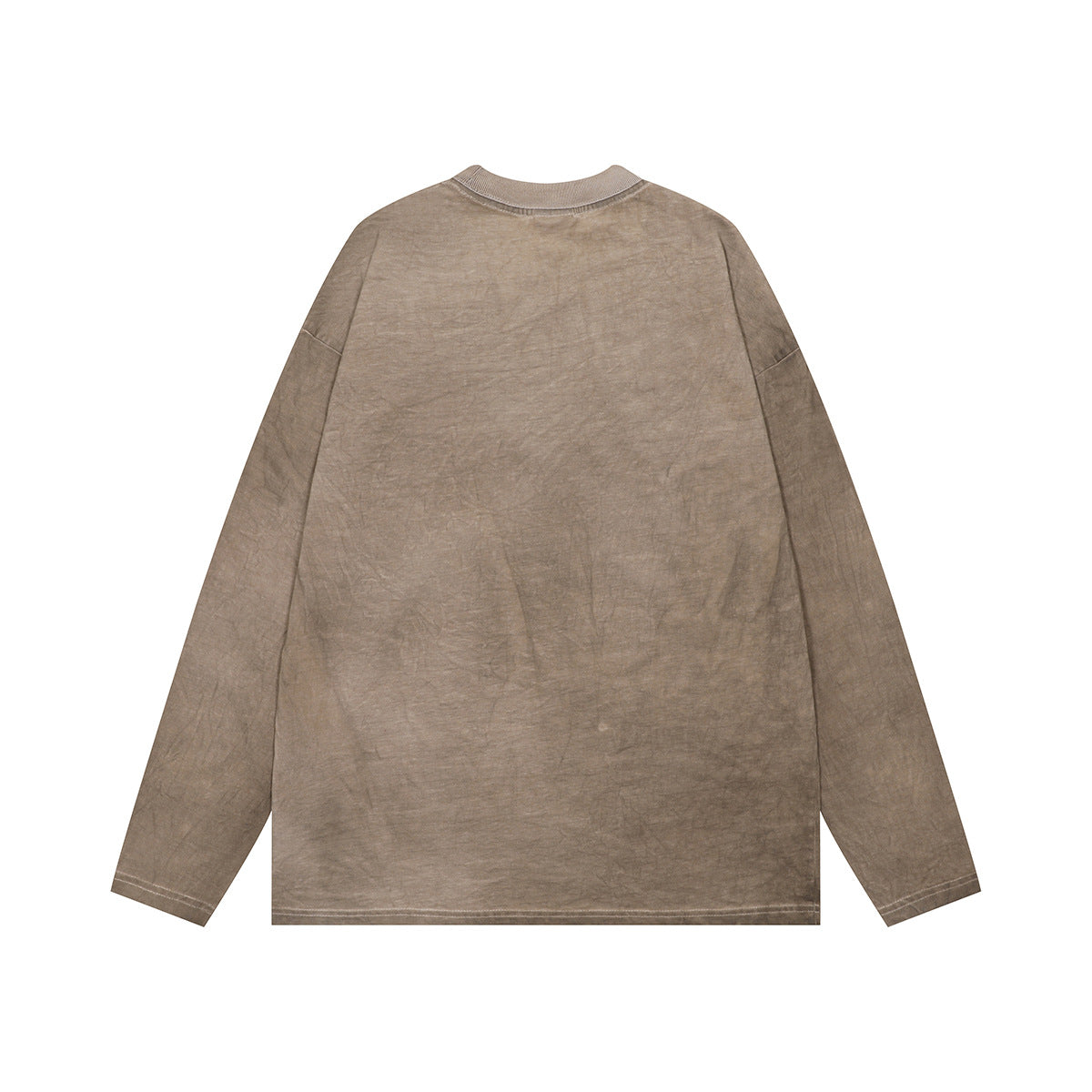 Washed Dirty Dye Graphic Print Long Sleeve T-Shirt