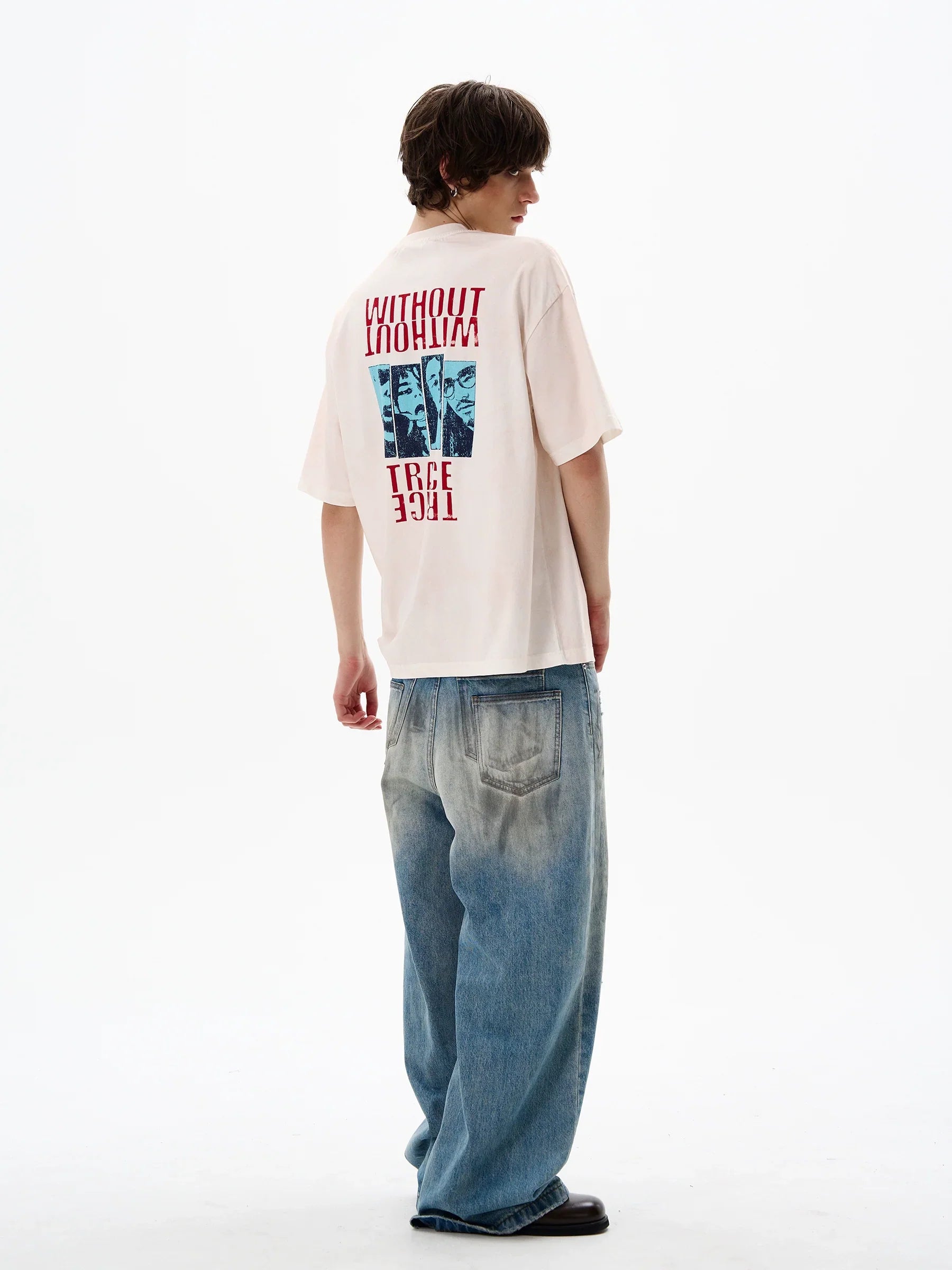 Portrait Print Short Sleeve T-Shirt