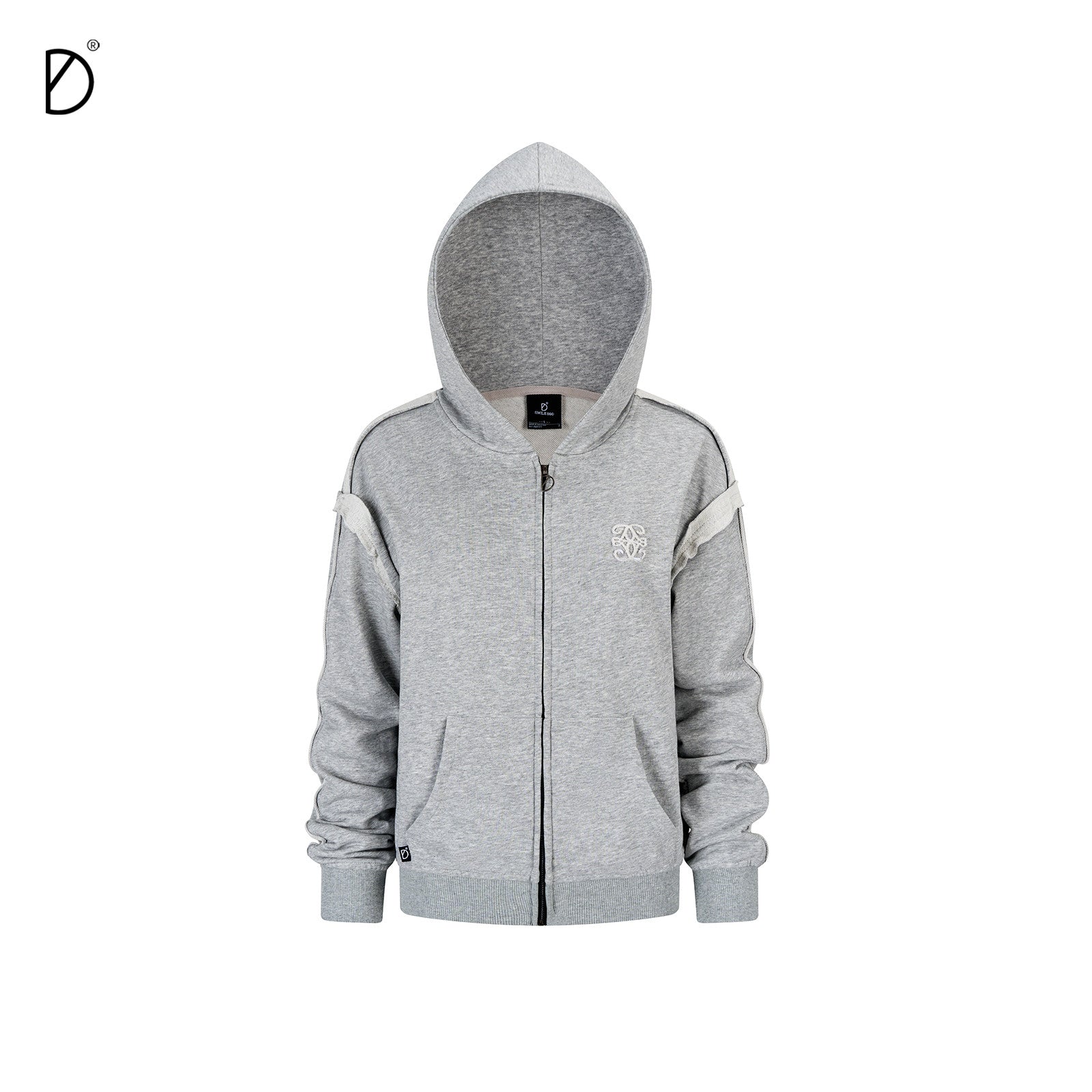 Plain Zip Hoodie & Drawstring Wide Leg Sweatpants Setup