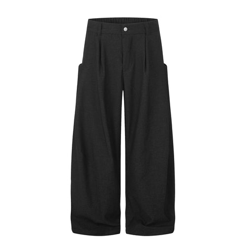 Pantalon large drapé déstructuré - Noir / S