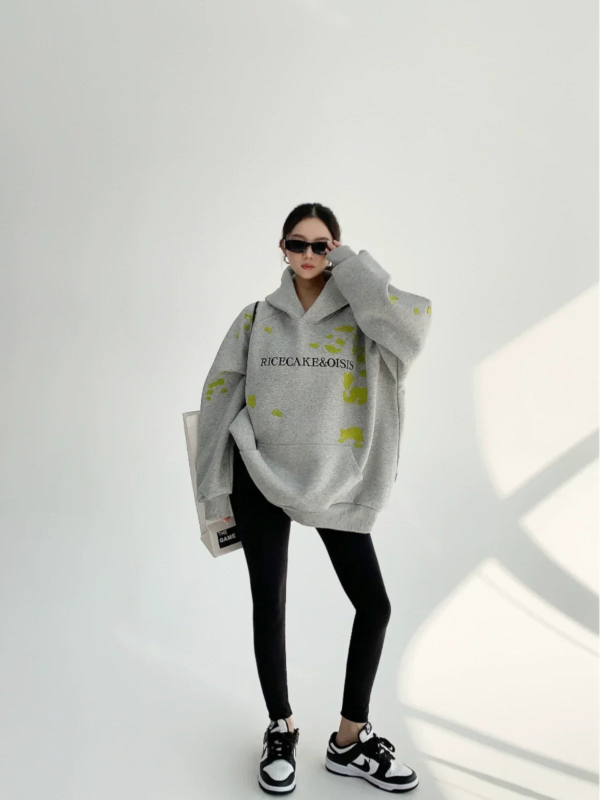 Thick Embroidery Oversized Hoodie