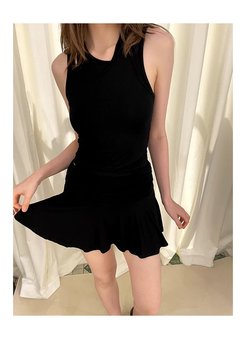 Ballet Pleated Slimming Short Skirt