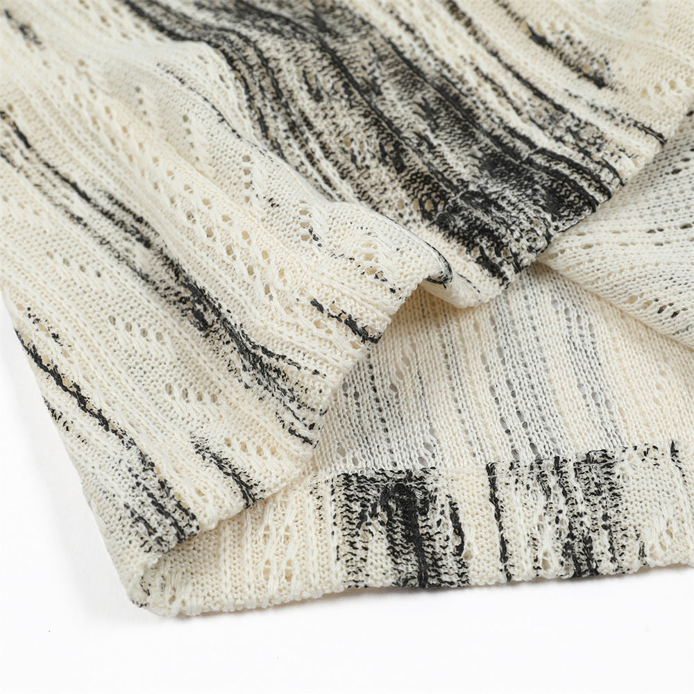 Chemise d'été en jacquard teint par éclaboussures
