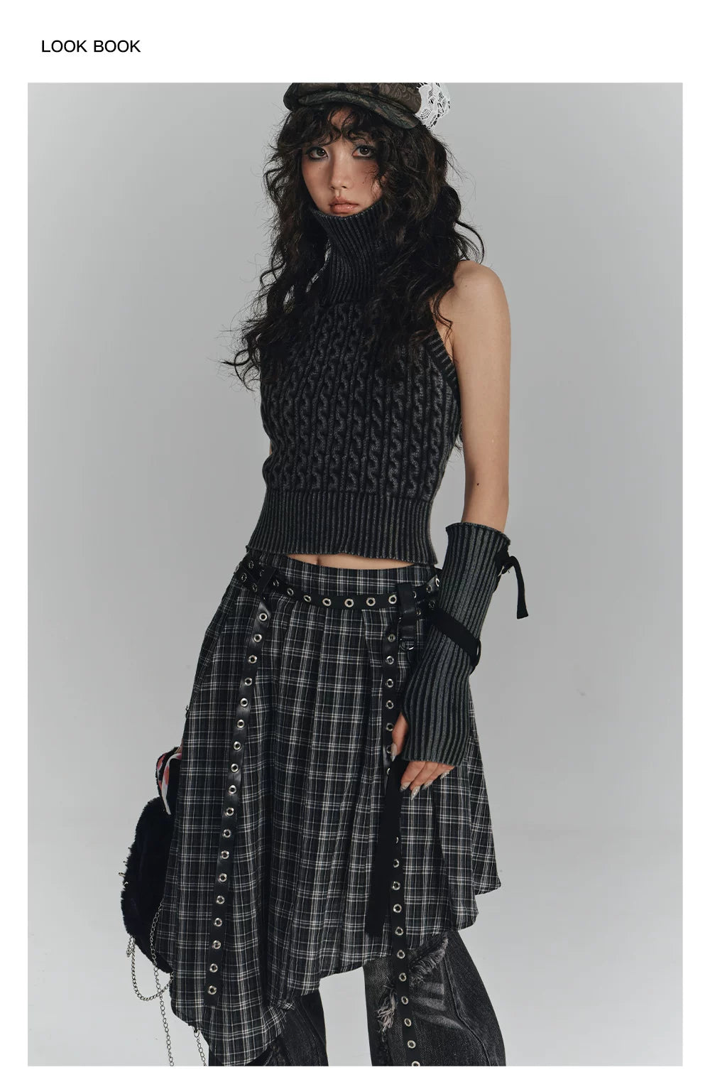 Irregular Plaid A-Line Skirt