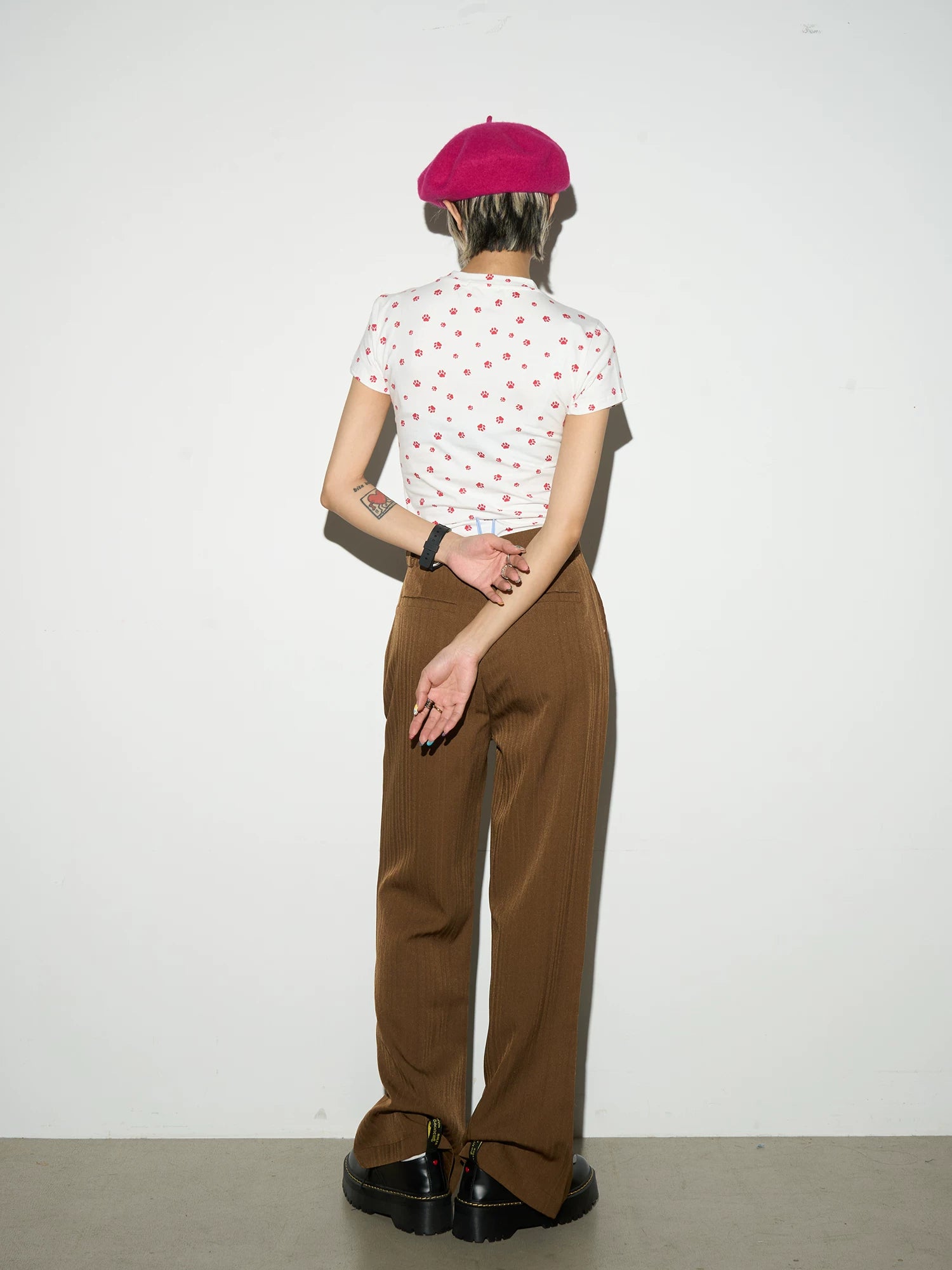 Shoulder-Pad Draped Tailored Jacket & Trousers Setup