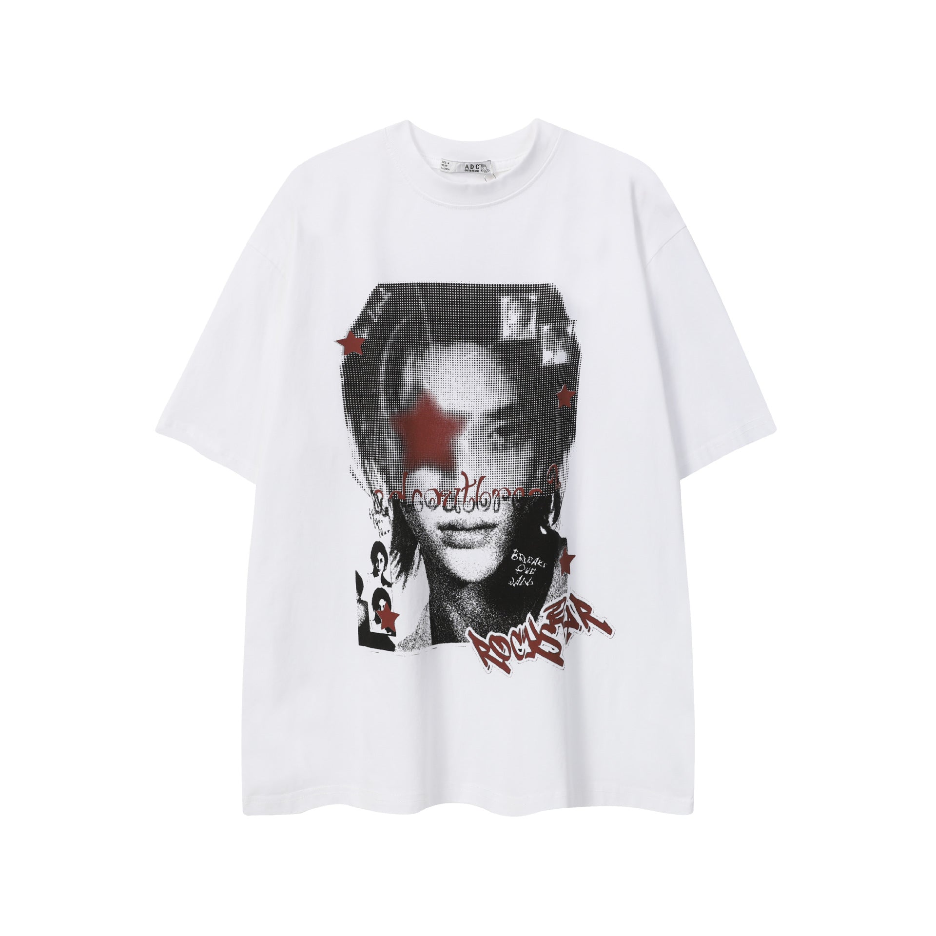 Oversize Portrait Print Short Sleeve T-Shirt