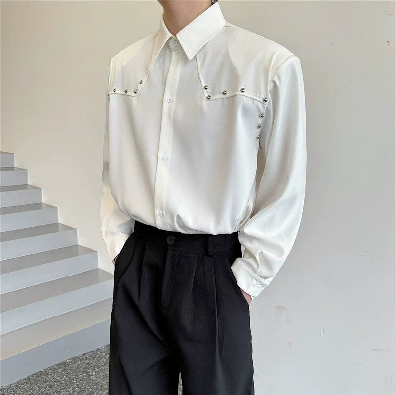 Studs Design Long Sleeve Shirt