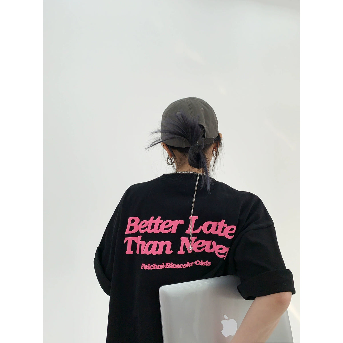 Pink Print Oversize Short Sleeve T-Shirt