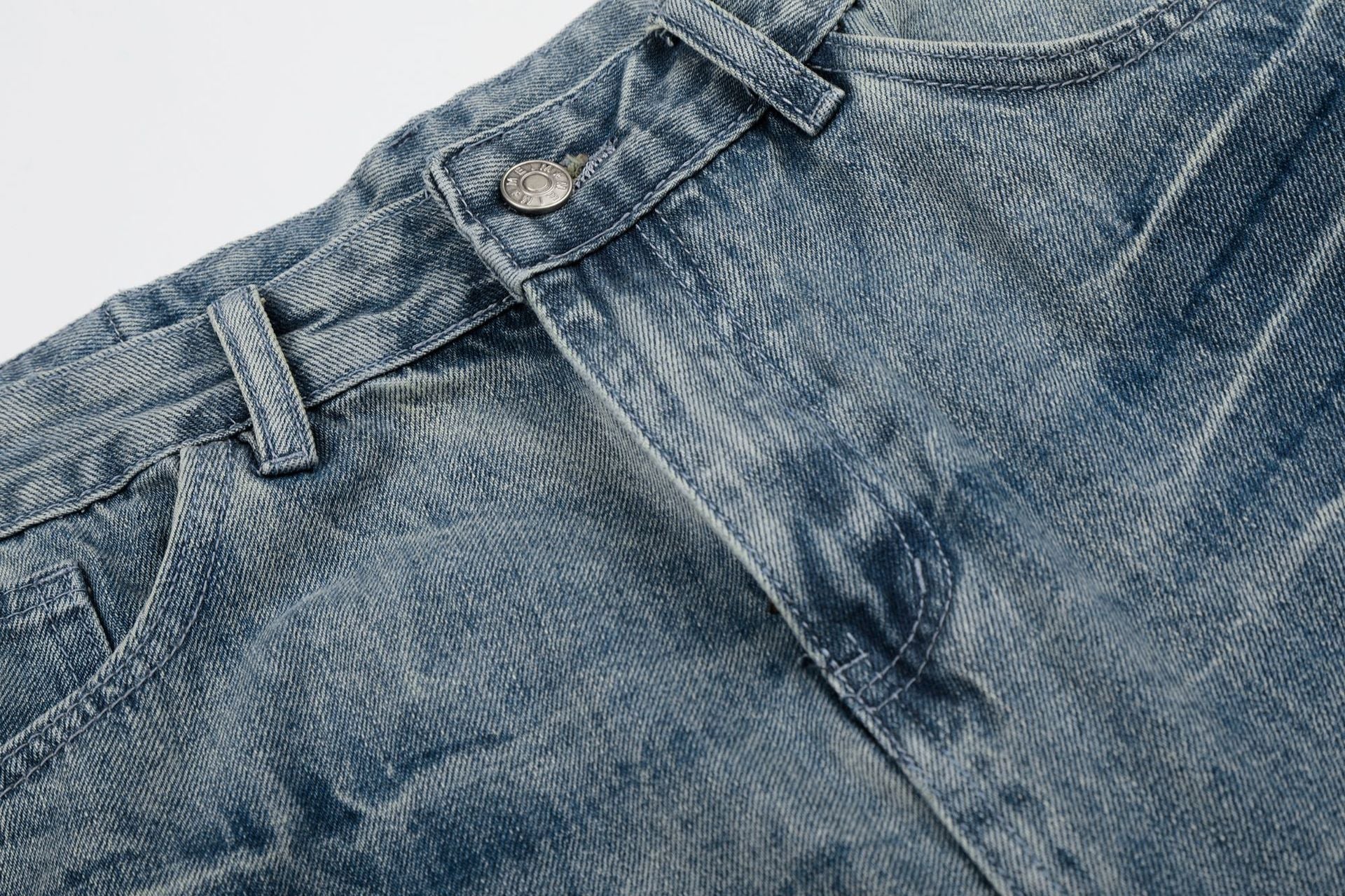 Lightning Graphic Denim Jort
