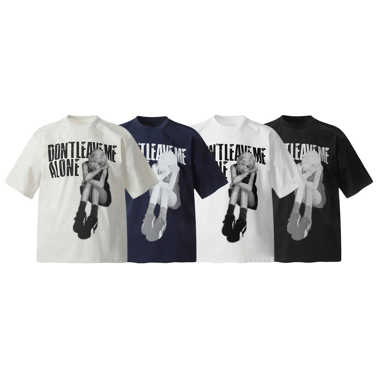 Abstract Character Print Short Sleeve T-Shirt