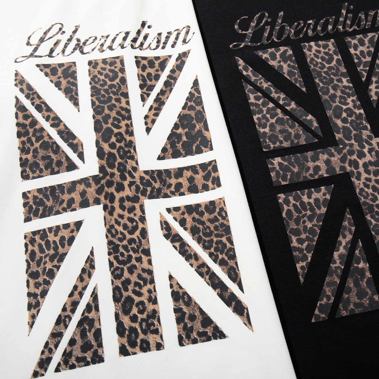 Leopard Print Flag Short Sleeve T-Shirt