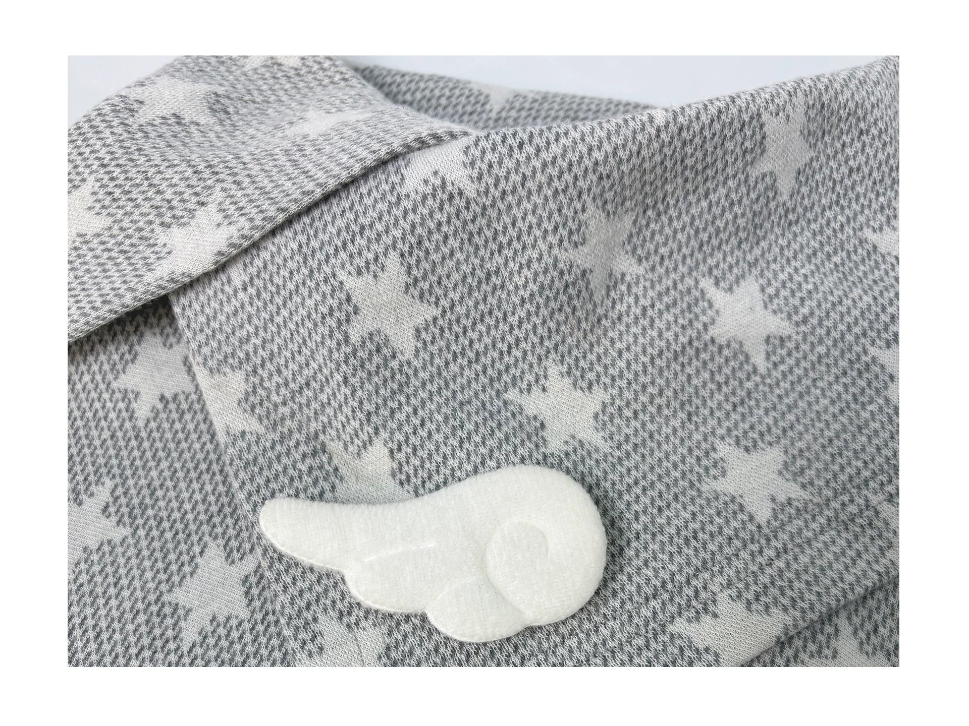 Star Print Asymmetrical High-Neck Long Sleeve T-Shirt