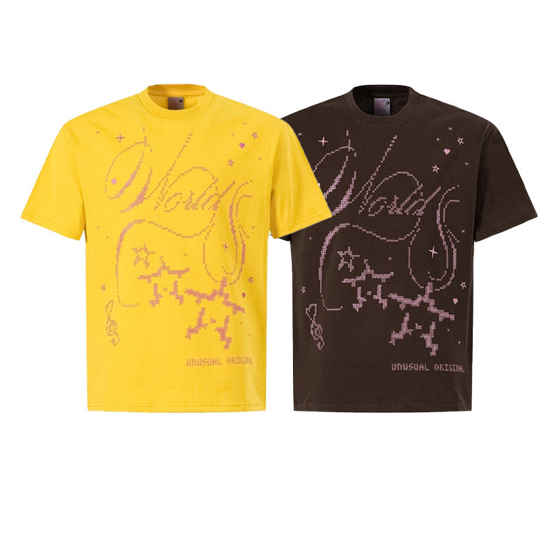 Graphic Embroidery Short Sleeve T-Shirt