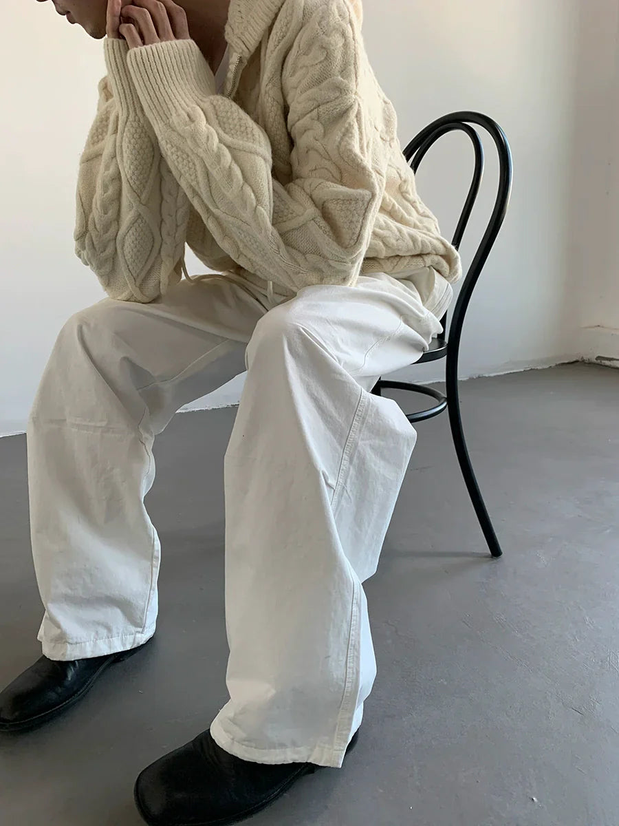 Hooded Oversize Cable Knit Sweater