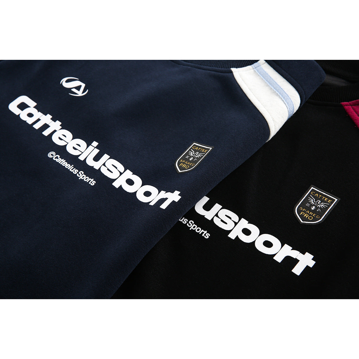 DAXUEN navy blue and burgundy colour-blocked sweatshirt