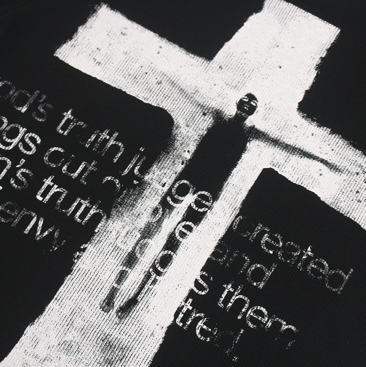 Cross Figure Studs Short Sleeve T-Shirt