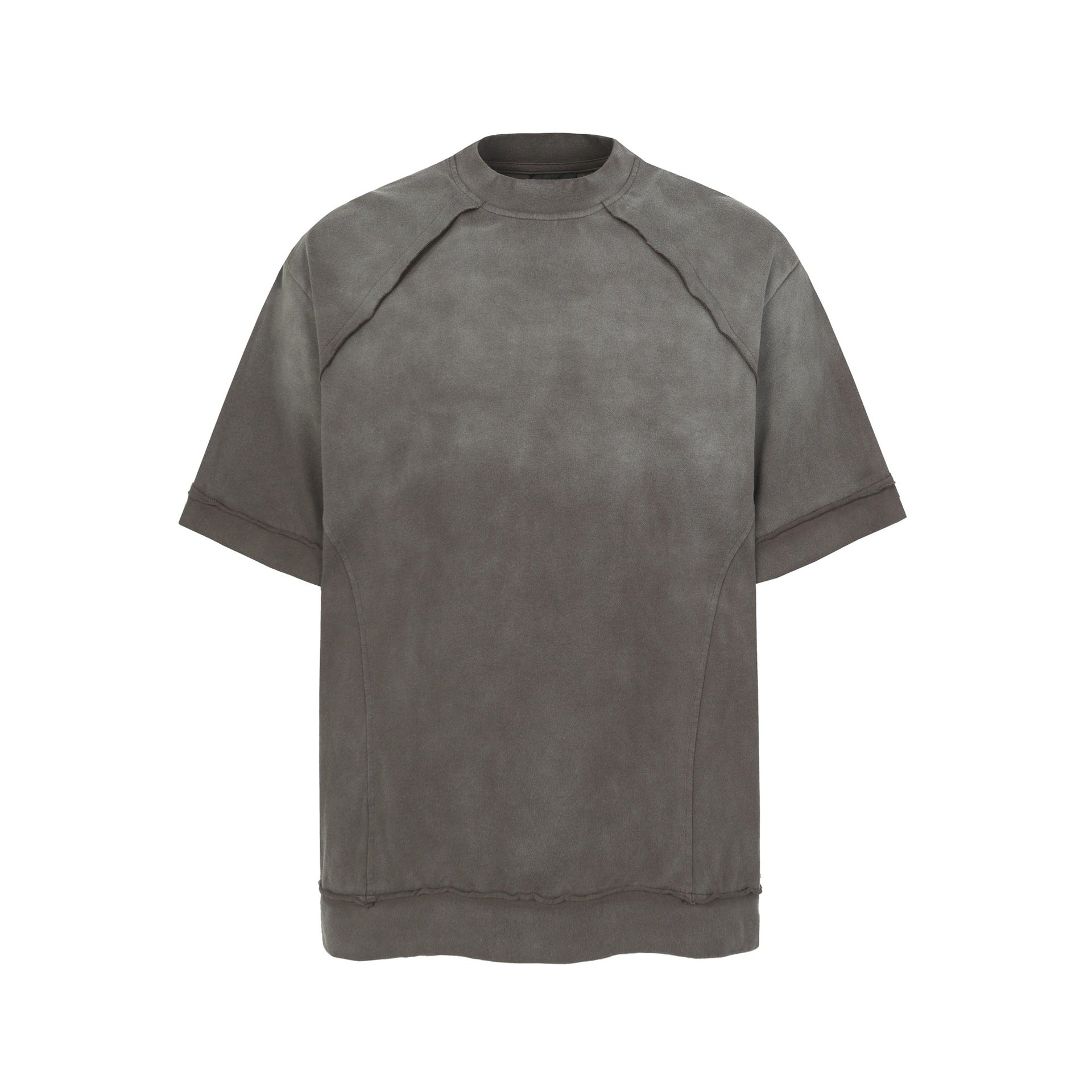 Washed Raw Hem Short Sleeve T-Shirt
