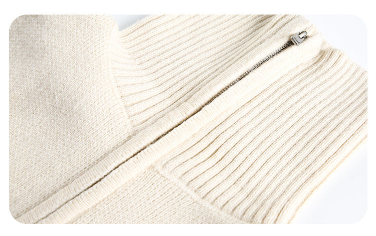 Christmas Knitwear Half-Zip Knitwear Pullover Sweater