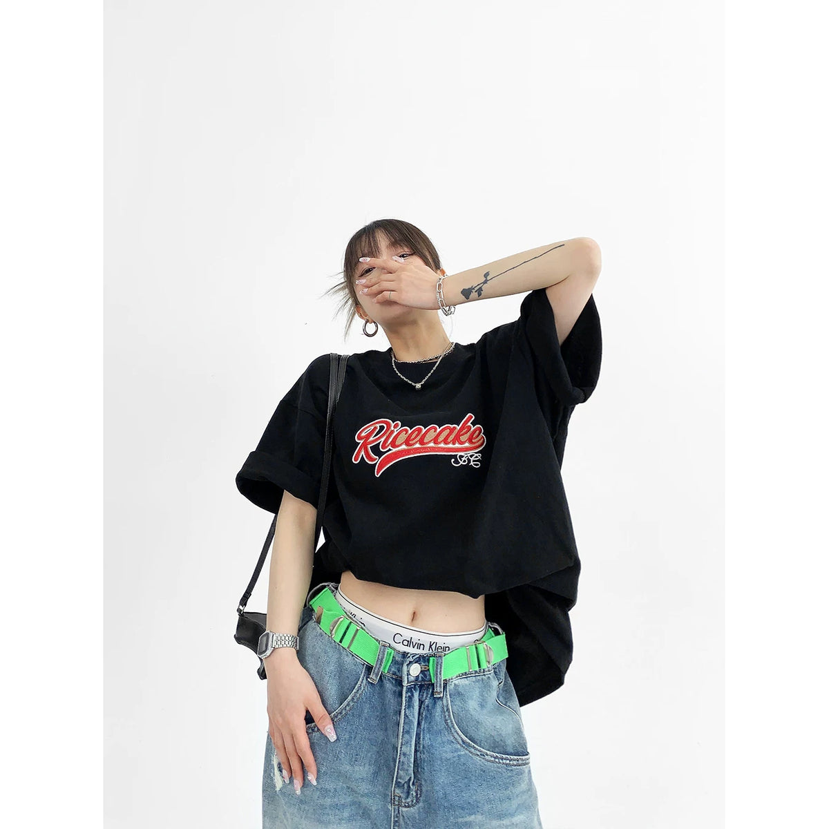 Logo Patch Oversize Short Sleeve T-Shirt