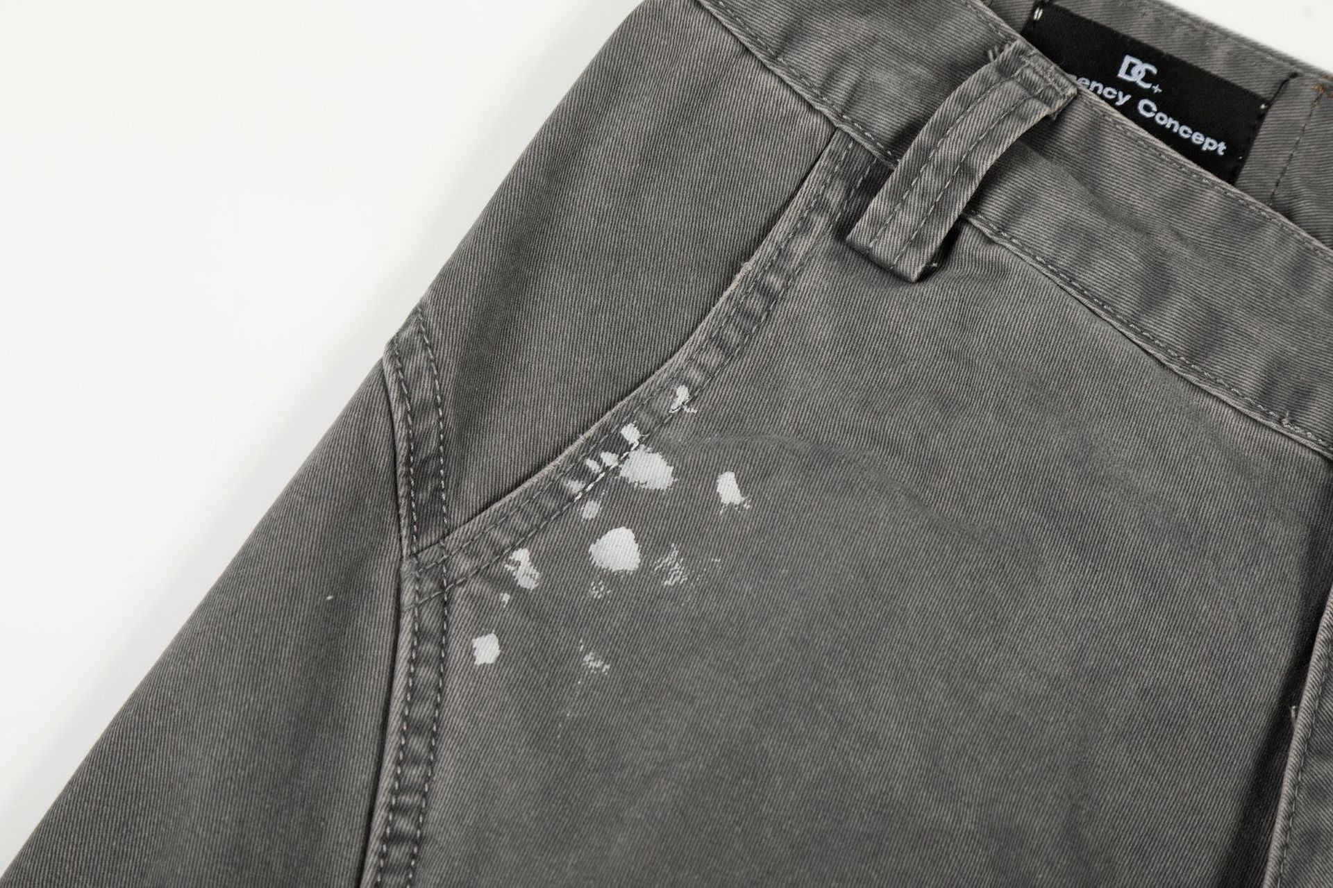Damage Dirty Wide Leg Curved Cargo Pants