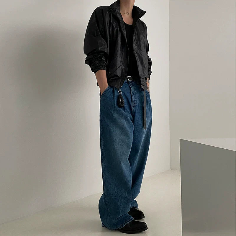 Stand Neck Zipper Work Jacket
