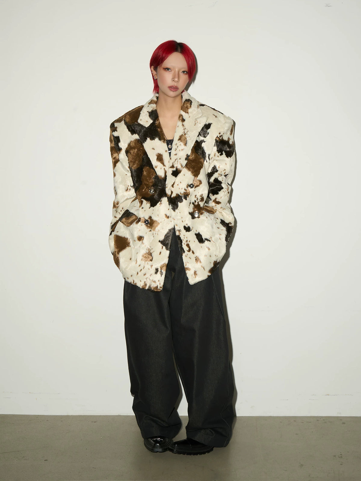 Buckle Design Wide Leg Trousers