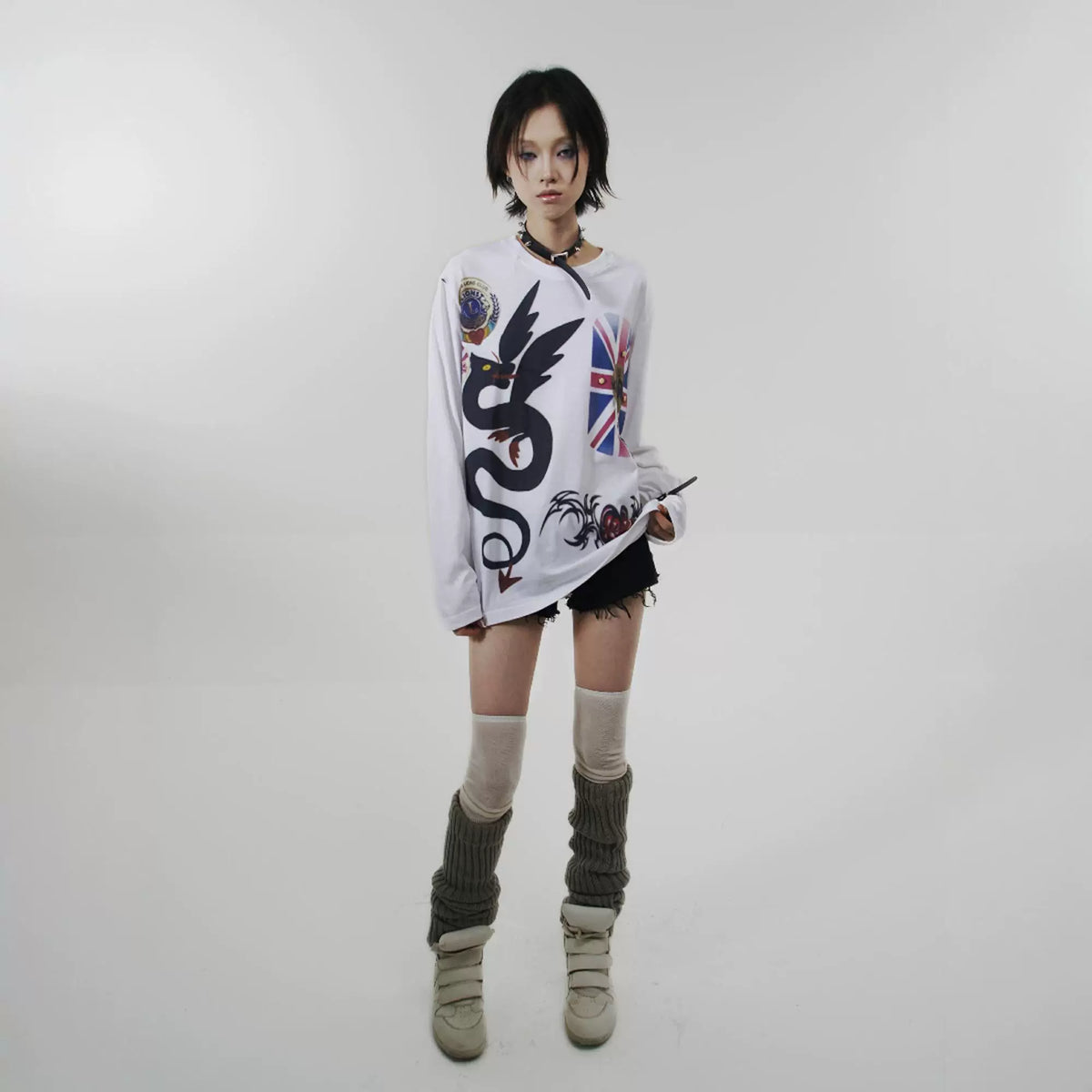 British Studs Rock Punk Long Sleeve T-Shirt
