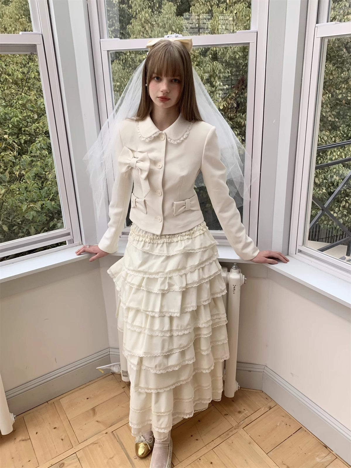 Original Lace Ruffle Short Skirt & Long Skirt