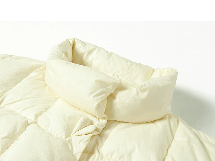 Short Thick White Duck Down Jacket