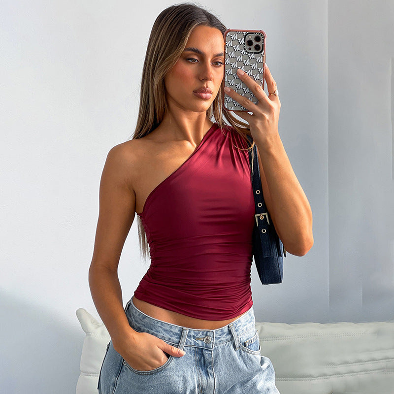 Gilet casual con spalle inclinate